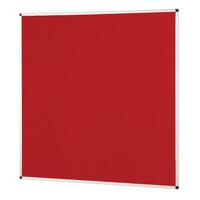 aluminium framed standard noticeboard red 1200mm x 1200mm