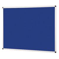 Aluminium Framed Standard Noticeboard Blue 600mm x 900mm