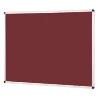 aluminium framed standard noticeboard burgundy 600mm x 900mm