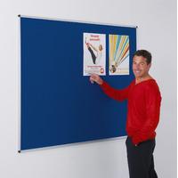 aluminium framed standard noticeboard blue