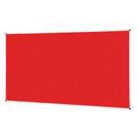 aluminium framed standard noticeboard red 1200mm x 2400mm