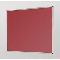 ALUMINUM FRAME NOTICEBOARD - 1800 x 1200mm silver frame burgundy board