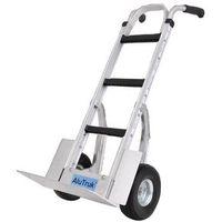 aluminium handtruck with nylon cross members short loop and pneumatic  ...