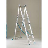 ALUMINIUM 2 SECTION TRANSFORMABLE LADDER