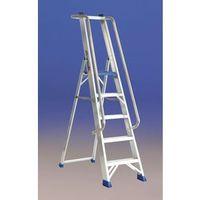 ALUMINIUM STEPLADDER WITH PLATFORM, GUARDRAIL AND HANDRAIL - 10 STEPS