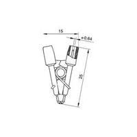 Alligator clip 0.64 mm jack connector CAT I Black SKS Hirschmann MICRO-SMD CLIP 1