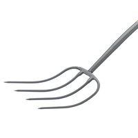 all metal 4 prong manure fork t handle