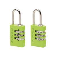 aluminium combination padlocks 3 digit colour 20mm x 2