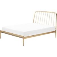 Alana Double Bed, Brushed Brass