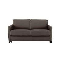 alcova 2 seater leather sofa bed with slim arms