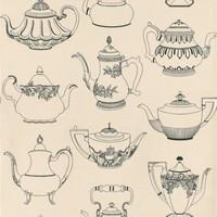 Albany Wallpapers Teapots Black, 20120