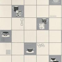 Albany Wallpapers Retro Mugs Silver/Black, 13032