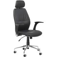 Alphason Parker Black PU Managers Chair