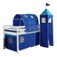 Albany Wooden Mid Sleeper with Blue Set Natural