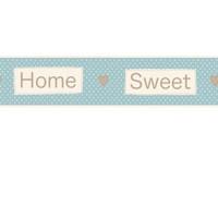 Albany Borders Home Sweet Home Border Teal, B50050