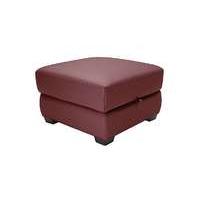 Alvera Leather Storage Footstool