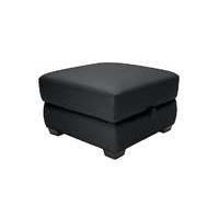 Alvera Leather Storage Footstool