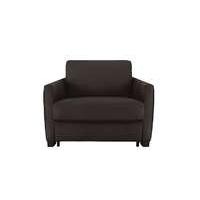 Alcova Leather Sofa Bed Chair with Slim Arms