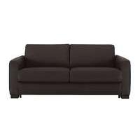 Alcova 3 Seater Leather Sofa Bed with Box Arms