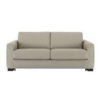 alcova 3 seater leather sofa bed with box arms