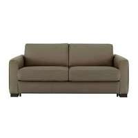 Alcova 3 Seater Leather Sofa Bed with Box Arms