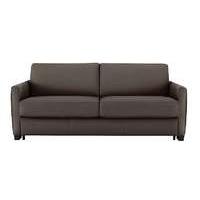 alcova 3 seater leather sofa bed with slim arms