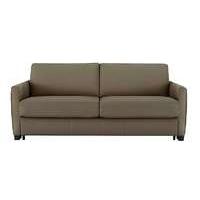 alcova 3 seater leather sofa bed with slim arms