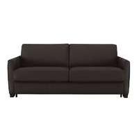 alcova 3 seater leather sofa bed with slim arms