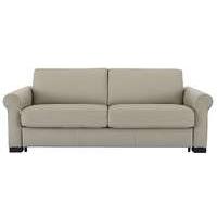 Alcova 3 Seater Leather Sofa Bed with Scroll Arms