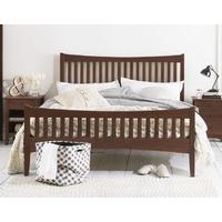 alba walnut high footend bedstead multiple sizes double bed