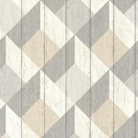 Albany Wallpapers Geometric Wood Panelling, UN3203