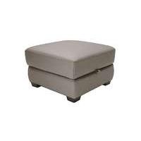 Alvera Leather Storage Footstool