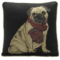 Alan Symonds Pug Tapestry Cushion