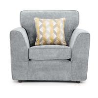 Alison Fabric Armchair Silver