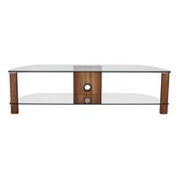 Alphason Century ADCE1500 Walnut / Clear Glass TV Stand