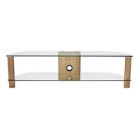 alphason century adce1500 light oak clear glass tv stand