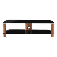 Alphason Century ADCE1500 Walnut / Black Glass TV Stand