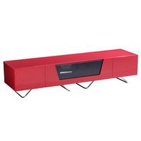 alphason chromium 2 1600mm wide gloss red tv cabinet