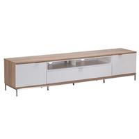 Alphason Chaplin ADCH2000 White / Light Oak TV Cabinet