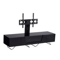 alphason chromium 2 1600mm wide gloss black tv cabinet w tv bracket