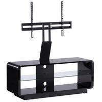 Alphason Luna ADLU1200 Black TV Stand w/ TV Bracket