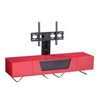 alphason chromium 2 1600mm wide gloss red tv cabinet w tv bracket