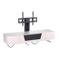 Alphason Chromium 2 1600mm Wide Gloss Ivory TV Cabinet w/ TV Bracket