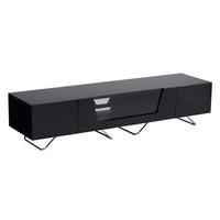 Alphason Chromium 2 1600mm Wide Gloss Black TV Cabinet