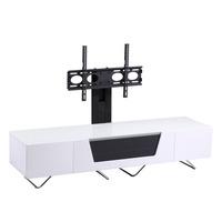 alphason chromium 2 1600mm wide gloss white tv cabinet w tv bracket