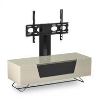 alphason chromium cro2 1200mm wide gloss ivory tv cabinet w tv bracket