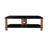 Alphason Century ADCE1200 Walnut / Black Glass TV Stand