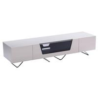 alphason chromium 2 1600mm wide gloss ivory tv cabinet