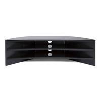 alphason finewoods fw1400c black oak curve tv stand