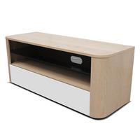 Alphason Hugo ADH1260 Light Oak / White Soundbar Ready TV Cabinet